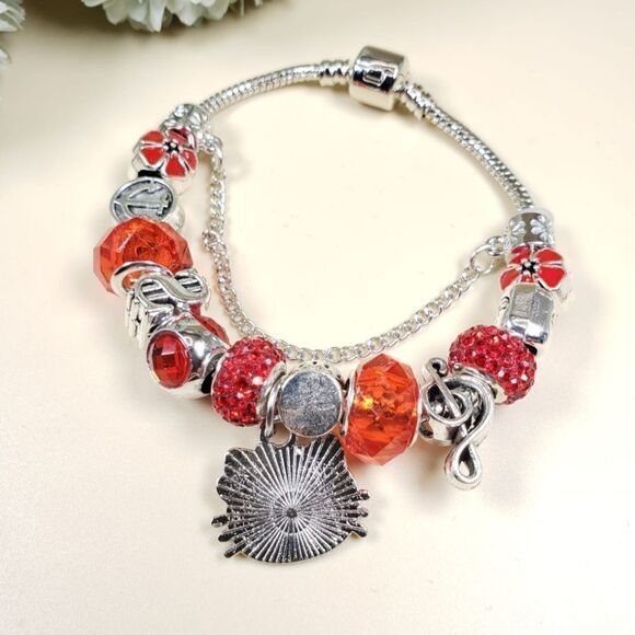 Brand New Hello Kitty Red Stone Silver Bracelet - Picture 5 of 7